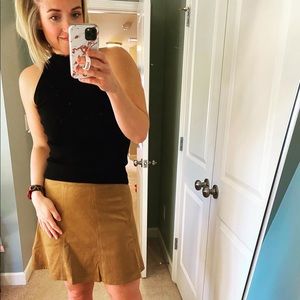 Black mock neck tank top sweater